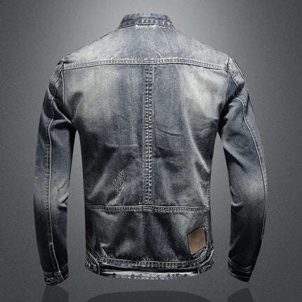 2024 New Men's High Quality Fashion with Handsome Retro Trend Leisure Spring and Autumn Good Zipper Denim Jacket  None   M-6XL