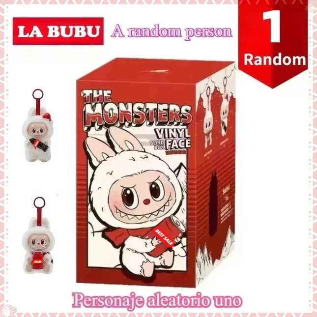 New Labubu Blind Box Have A Seat Series BIG INTO ENERGY Flocking Model Toy  Kawaii Monster 3rd Keychain  Decorations Gift
