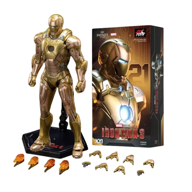ZD Toys 1/10 Iron Man Figurines MK30 Iron Patriot Blacklash Figures MK33 MK39 MK17 MK21Action Movie Model Adult Collect Gift