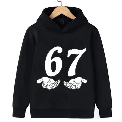 67 Six Seven Hoodies Clothing Italian Brainrot Sweatshirt Children Korean Tops Steal A BrainRot Cartoon Girls Boy Hooded Girls