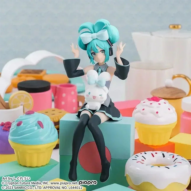 Original Sega Luminasta Hatsune Miku With Cinnamoroll Anime Figure Pvc Model Desktop Decor Figurine Collect Girls Birthday Gift