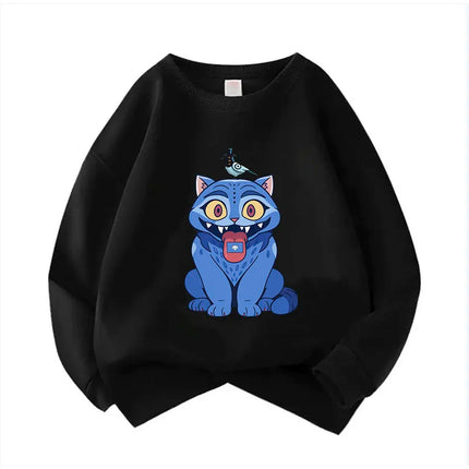 Crew Neck Kid Hoodie Movie Unisex Hoodies Manga Kids Kpop Demon Hunters Children's Sweatshirt Cute Tiger Hoody for Boys Girls