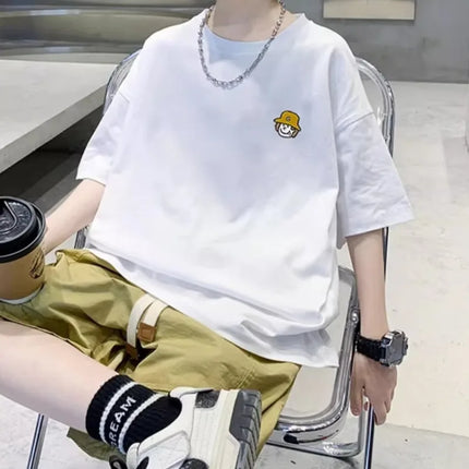 Children's Clothing, Boys' Short Sleeved T-shirt, Summer Children's Top, Big Boys' Summer Pure Cotton, Summer Trend T