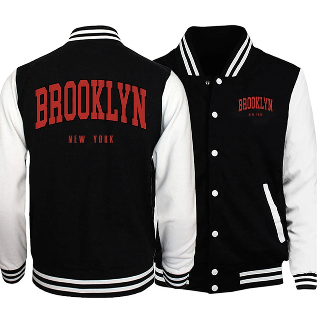 Brooklyn New York Printing Man Jackets Preppy Style Baseball Uniforms Casual S-5Xl Preppy Style Clothes & Accessories