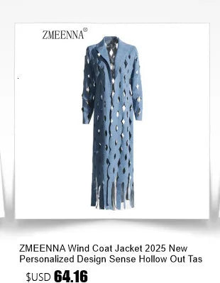 ZMEENNA 2025 Blue Denim Jacket For Women Long Sleeve Button Up Casual Top With Pockets Stylish Fashionable Trendy ZM699