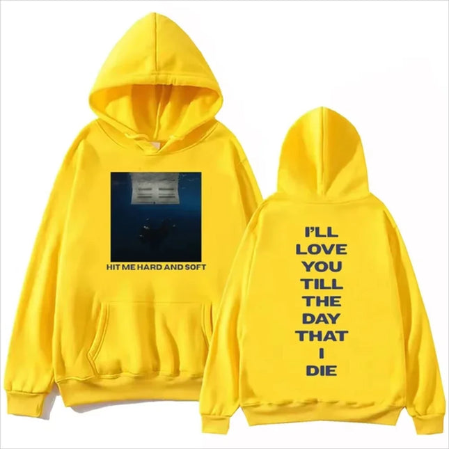 2025 Billie Hit Me Hard and Soft 2025 Tour Hoodie Harajuku Casual Hip Hop Streetwear Kawaii Women Sweatshirts Women Pullovers