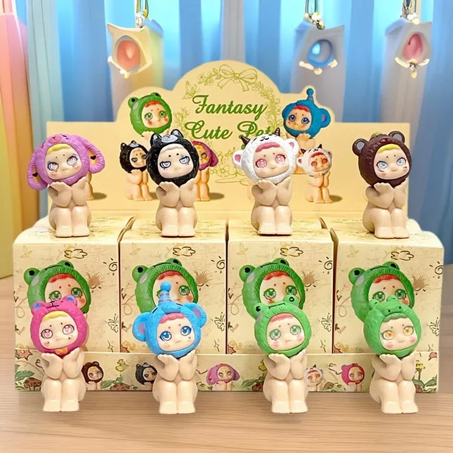 Labubu Car Mounted Labubu Handmade Doll Blind Box Trendy Play Super Cute Birthday Gift Girl Desktop Pendant