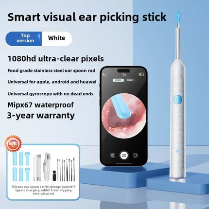 Wireless Visual Silicone Ear Spoon Endoscope Earpick Camera Otoscope Safe Ear Cleaner for Kids & Adults