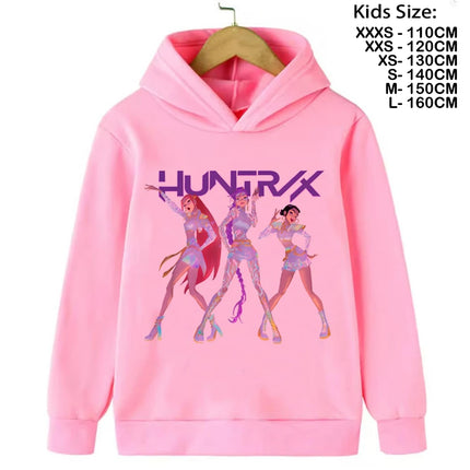 KPop Demon Hunters Hoodies Baby Girl Boy Clothes Fashion Casual Hooded Sweatshirts K-Pop Demon Hunters Pullover Kids
