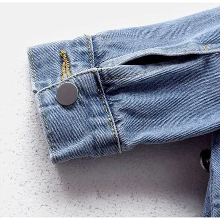 2025 Spring Women’s Denim Jacket Long Sleeve Overcoat Loose Denim Coat Button Outwear Jeans Jackets
