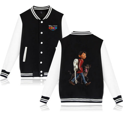Coco Baseball Jacket Men Women Hip Hop Harajuku Jackets Streetwear Kids Boys Girls Loose College Coats
