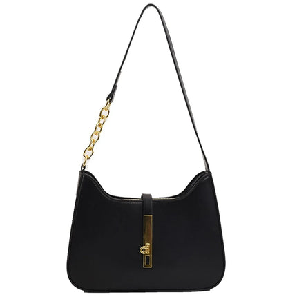 Neue trendige Unterarm-Schultertaschen für Frauen Kettentasche Modedesigner Pu-Leder Halbmond-Achseltasche Damenhandtaschen und Geldbörse