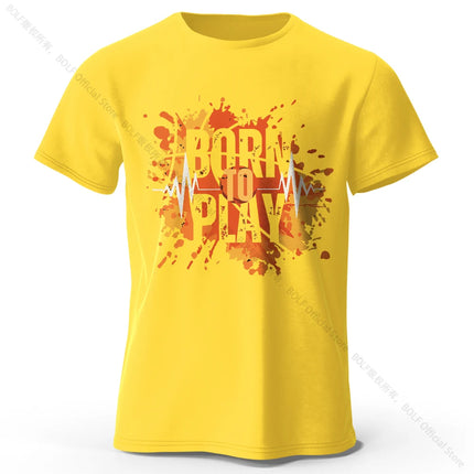 Bron To Play Men's Printed T-Shirt 100% Cotton Oversized Street Graphic Tees for Men Women Summer Tops