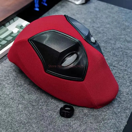 2024 Deadpool Wolverine Mask Headwear Marvel Deadpool Cosplay Headset Electric 1/1 Remote Control Eye Blink Shine Adult Gift Toy