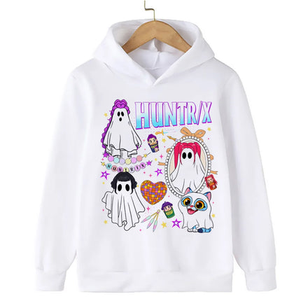 Halloween KPop Demon Hunters Hoodies Children Clothes Kid Girl Boy Cartoon Sweatshirt Hoody Baby Casual Top Streetwear