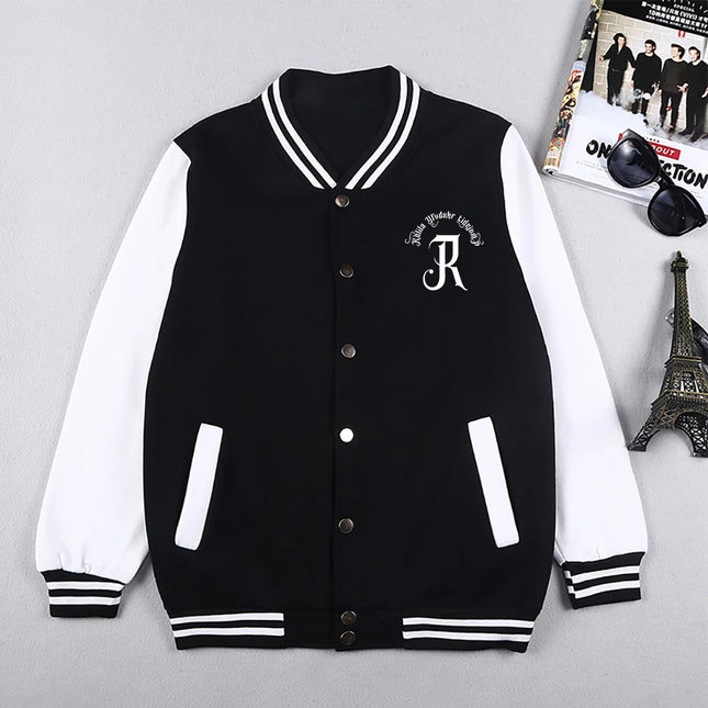 Capital Letter R Print Men Baseball Uniforms High Street Jackets Casual S-5Xl Preppy Style Motion Clothes & Accessories