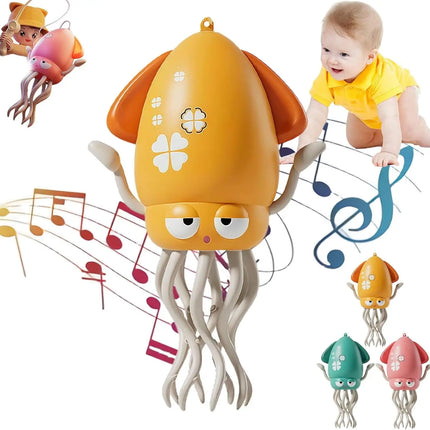 Electric Dancing Octopus fidget toys Anti-stress Anti stress luminous Music Baby Crawling  toys games for kids children Pets Cat