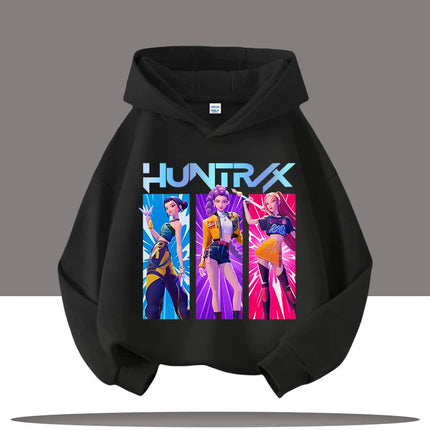 Y2K KPop Demon Hunters Hoodies Teenage Girls Boys Rumi KPop Demon Hunters Hoody Autumn Casual Long Sleeve Children's Clothing