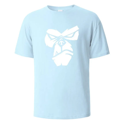Gorilla Face Funny Print T-Shirt Summer Tees For Men Women 100% Cotton O-neck Oversize Casual Short sleeved Streetwear Basic Top