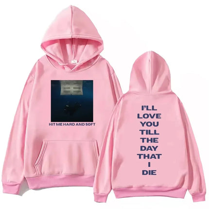 2025 Billie Hit Me Hard and Soft 2025 Tour Hoodie Harajuku Casual Hip Hop Streetwear Kawaii Women Sweatshirts Women Pullovers