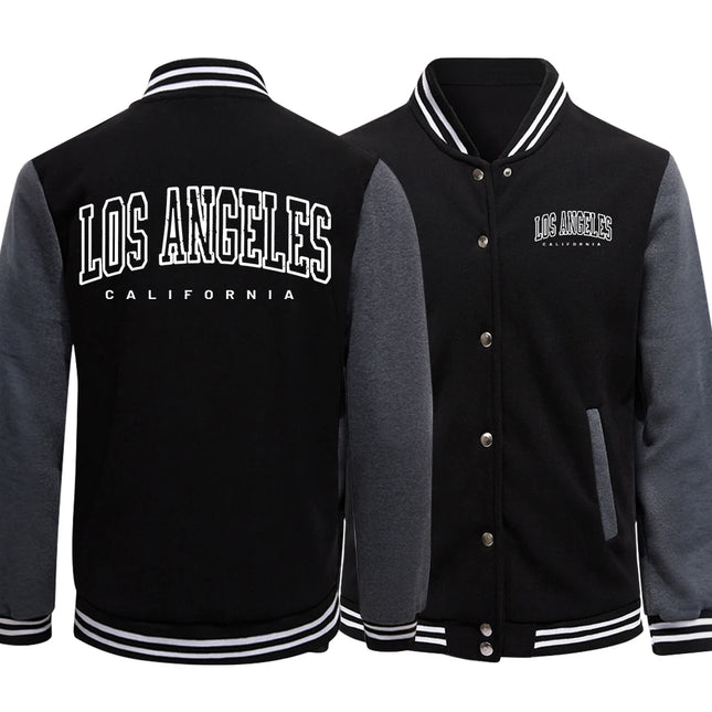 Los Angeles, California Usa City Print Boy Jackets Loose Baseball Jersey Casual S-5Xl High Street Motion Clothes & Accessories