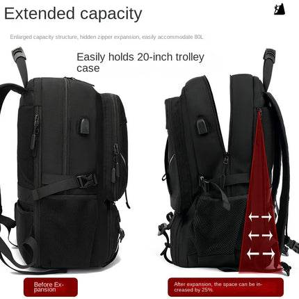 15.6/17.3" Travel Backpack Men Business Backpack School Expandable USB Bag Large Capacity Laptop Waterproof Fashion Backpack