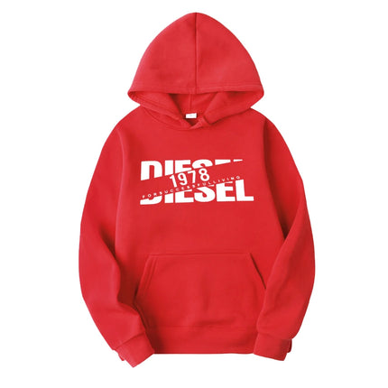 Men's hooded sweatshirt for autumn and winter warm and windproof comfortable long sleeved top jogging hooded sweatshirt