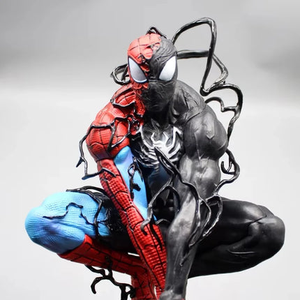 Spiderman Venom Symbiote Anime Figure Spider Man Venom Figurine With Light Pvc Desk Decor Statue Model Doll Collection Toy Gifts
