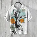 Henry Shirt - Men's new short sleeved casual T-shirt, Japanese style clothing top, casual digital print, sizes s to 5XL