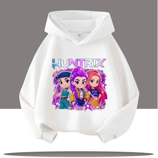 KPop Demon Hunters Hoodies Baby Girl Boy Clothes Fashion Casual Hooded Sweatshirts K-Pop Demon Hunters Pullover Kids Outfits Gif