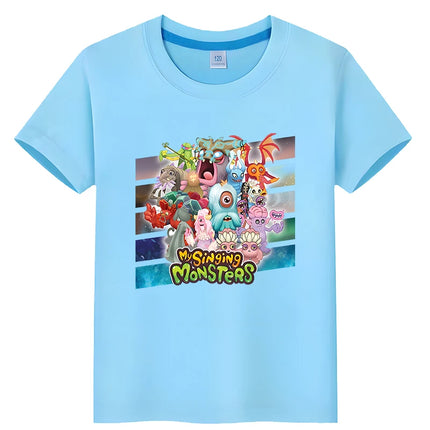 My Singing Monsters Kids Cute t shirt for kids boy 10 years 100%Cotton Short sleeve Tops Boys girls clothes y2k Anime T-shirt