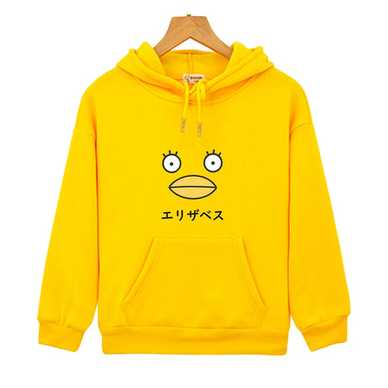 Elizabeth Gintama Duck Pullover Kawaii Hoodies for Teen Girls Yellow Sweatshirt Kids Baby Boys Clothes Children Costume Outfits