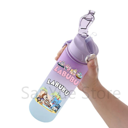 750Ml Cute Cartoon Printed Water Bottle Teenger Student Large Capacity Drinking Portable Outdoor Sport Water Cup Kid Gift