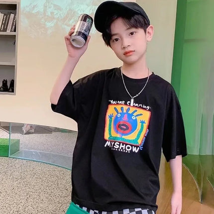 T-shirts For Baby Tshirt Infant Tops Children's T-shirt Korea Korean Summer Clothes Tee Short Sleeve Boy Tees Kids Boys Boy's