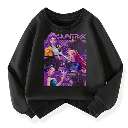 Kpop Demon Hunter Fashion Kids Incredibox Hoodie Warm Sweatshirts Children's Winter Soft Clothing Cartoon Cotton Thick Hoodie