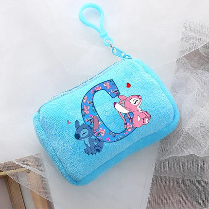 Disney Stitch Kawaii Coin Purse for Children Anime Cartoon Cute Wallet Boys Girls Key Card Storage Pouch Portable Clutch Bag