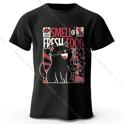 Men's Rabbit Printed T-Shirt 100% Organic Cotton Relaxed Fit Hand Painted Design Tee for Adults Quirky Fashion