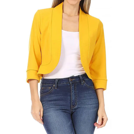 Women Fashion Long Sleeve Cardigan Casual Suit Jacket Spring Female Top Autumn Professional Wear Korean Coat S-5XL
