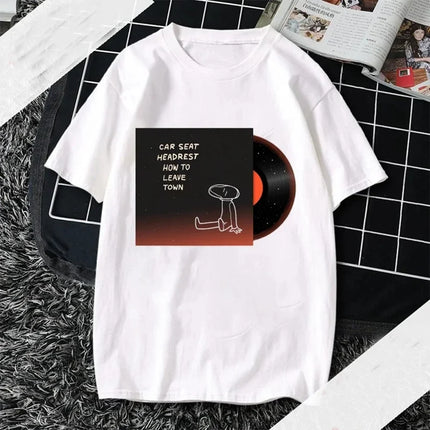 Car Seat Music Band Headrest Classic Cotton T-shirt Unisex DMN  Short Sleeves Tee Summer Casual Crew neck Black TShirt Oversized