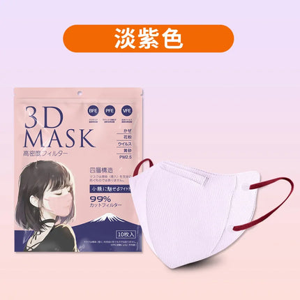 Morandi Disposable Face Mask Japanese Style 4-Layer 3DStereo Meltblown Protective Fashion Breathable Mascarilla Dustproof Masque