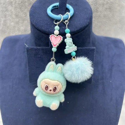 Mini cloth keychain kawaii three-dimensional cartoon creative car phone pendant bag hanging children's day gift