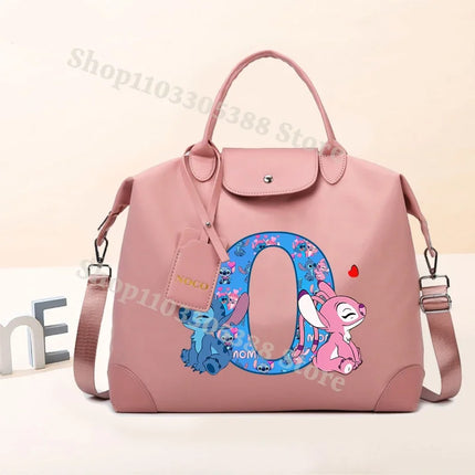 Disney Stitch High-capacity Luggage Bag for Women Anime Fashion Crossbody Bags Fashion Travel Portable Simple Tote-bag Gifts