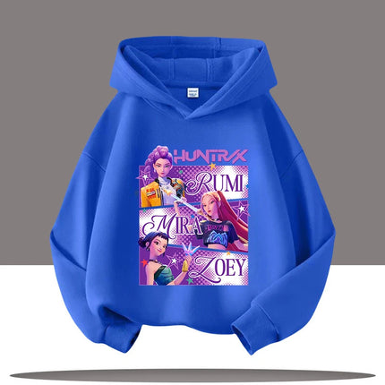 Y2K KPop Demon Hunters Hoodies Teenage Girls Boys Rumi KPop Demon Hunters Hoody Autumn Casual Long Sleeve Children's Clothing
