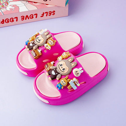 New Popular Cartoon Brown Versatile Eva Slippers for Boys and Girls, Fashionable Double Soft-Soled Non-Slip Sandals 831