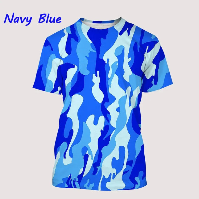 Summer Camouflage T Shirts Unisex T-Shirt Casual Short sleeve Breathable Camo Round neck Military T Shirts