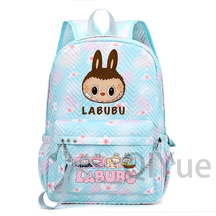Cute Cartoon Backpack Teenager Girl Zimomo Knapsack Mokoko Charm Junior Student Casual Commute Back To School Waterproof Bags