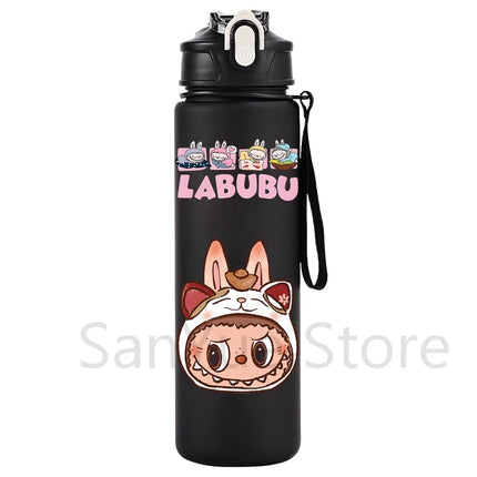 750Ml Cartoon Printed Water Bottle Teenger Student Drinking Portable Cartoon Large Capacity Outdoor Sport Water Cup Kid Gift