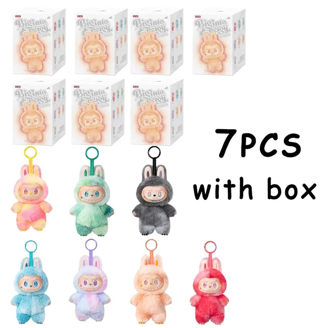 1-7pcs NEW Abubu The Monsters V3 Series Blind Plush Box, Vinyl Base Toy, Animated Characters, Mysterious Surprise Box, Keychain.