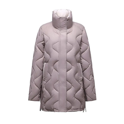 Winter Coat Women Fashion Down Cotton Hooded Jacket Casual Loose stand collar Solid Warm Thick Outwear Parka
