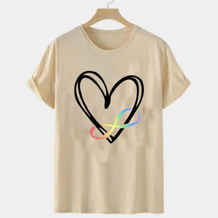Women Short Sleeve Tee Clothing Ladies Fashion Y2k Graphic T-Shirt Autism Infinity Symbol Summer Loose Tshirt Neurodiversity Tee